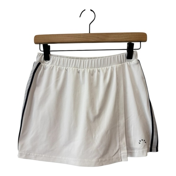 Varley Mid Rise Skort 13” 4 Way Stretch Wrap Front Ladder Stripe Varsity Blue XS - Picture 9 of 16